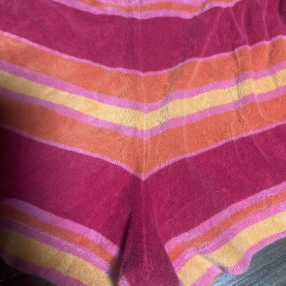 Y2K Express Terry Cloth Shorts Multi Color Small With Pockets No String - Picture 7 of 7